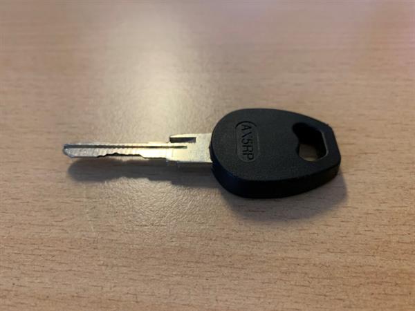 Ein schwarz-silberner Schlüssel